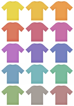 This graphic of T-Shirts was created by Billy Alexander of Charlotte, North Carolina.